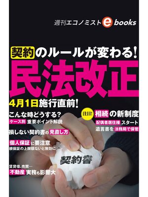 cover image of 民法改正（週刊エコノミストebooks）
